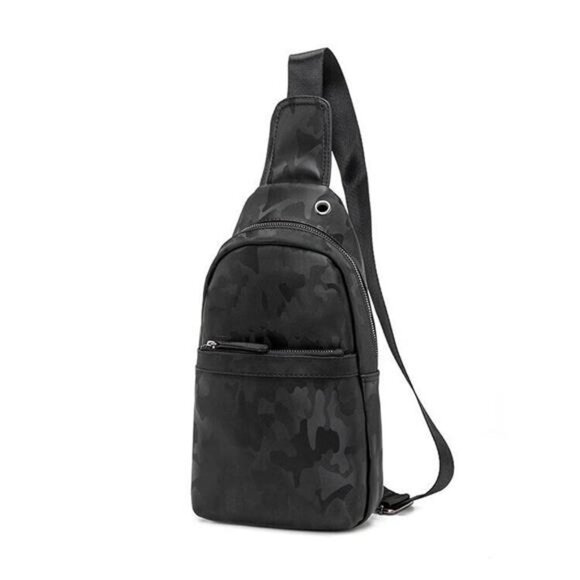 Men's Nylon Chest Sling Bag Crossbody Shoulder Bag Outdoor Backpack Daypack - Picture 4 of 7